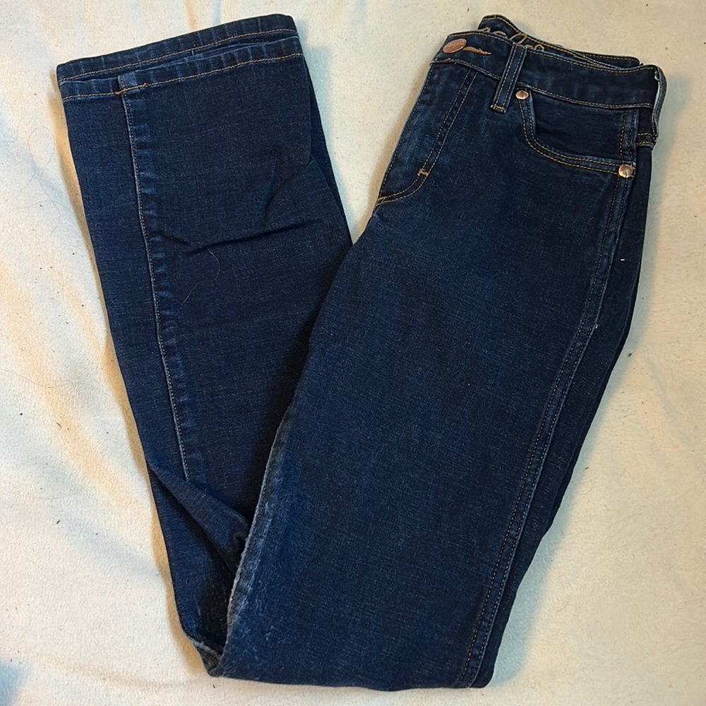 Wrangler Retro 25x34 stacked boot jeans.